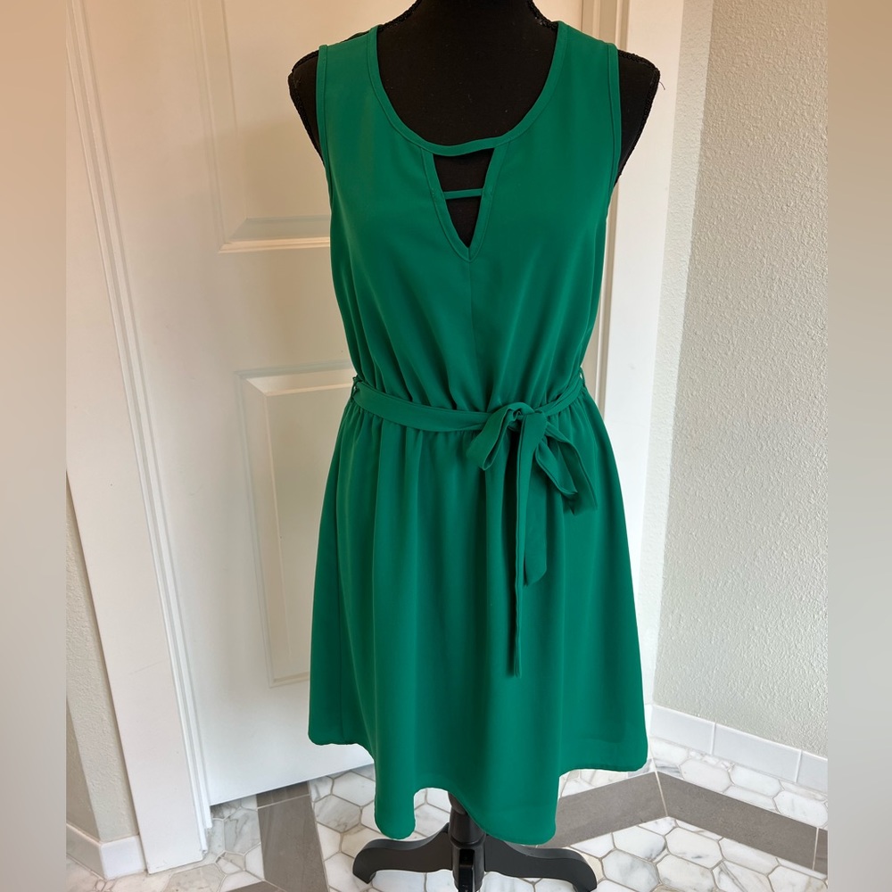 Skies Are Blue - Back Grid pattern Dress